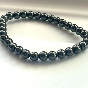 Genuine Hematite Stretch Bracelet 6mm